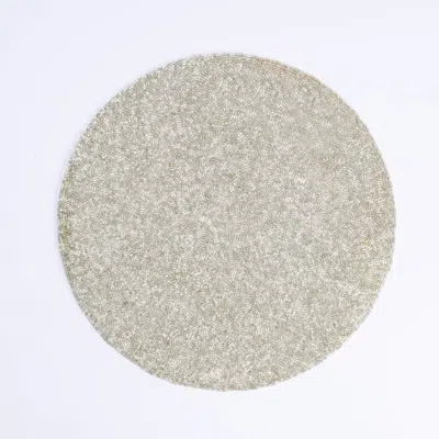 Tiramisu Silver Festive Beaded Placemat