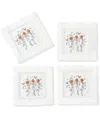 Tiramisu Skeleton Crew Cocktail Napkins Set In White