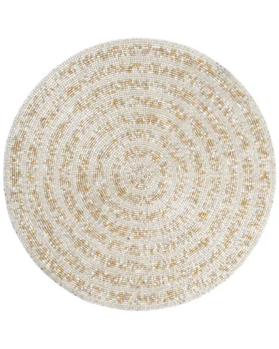 Tiramisu Sparkle Beaded Placemat In Gold