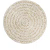 Tiramisu Sparkle Beaded Placemat In Gold/silver