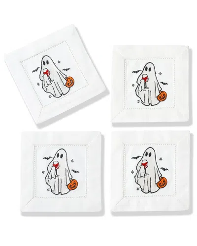 Tiramisu Spirited Sips Cocktail Napkins Set In White