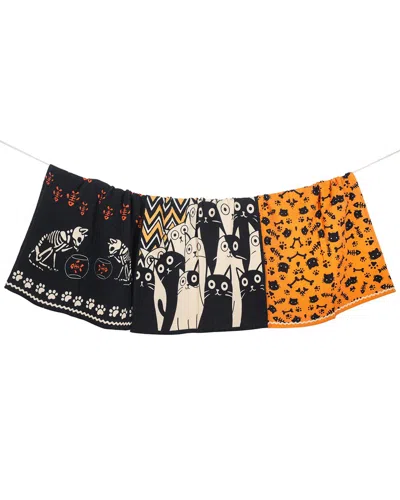 TIRAMISU TIRAMISU SPOOKY CAT HALLOWEEN TOWEL SET