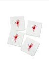 Tiramisu Set Of 4 Spooky Sips Cocktail Napkins In White