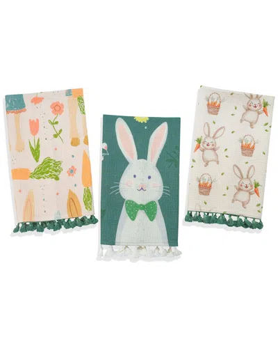 Tiramisu Spring Garden Bunny Towel Set In Multi