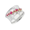 Tiramisu Sterling Silver Lab Created Ruby Statement Ring