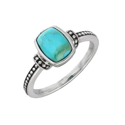 Tiramisu Sterling Silver Mohave Turquoise Solitaire Ring