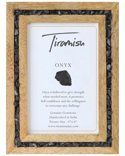 TIRAMISU TIRAMISU SUNSET CREST BLACK ONYX 4X6 PICTURE FRAME