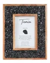 Tiramisu Sunset Crest Black Onyx Picture Frame In Black