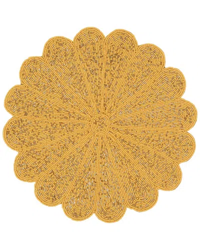 Tiramisu Sunshine Beaded Placemat In Yellow