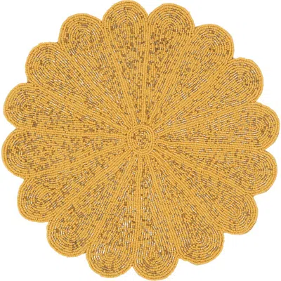 Tiramisu Sunshine Beaded Placemat In Yellow