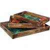 Tiramisu Sunshine Springs 3-piece Decorative Trays In Brown