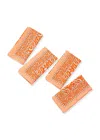 Tiramisu Tangerine Twirl Block Print Cotton Napkins
