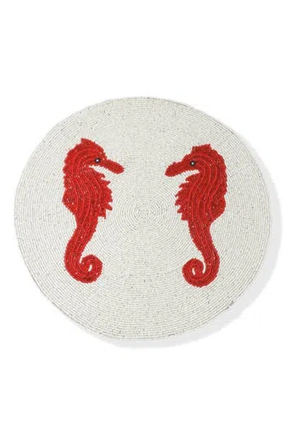 Tiramisu The Coral Kiss Beaded Placemat In Multi