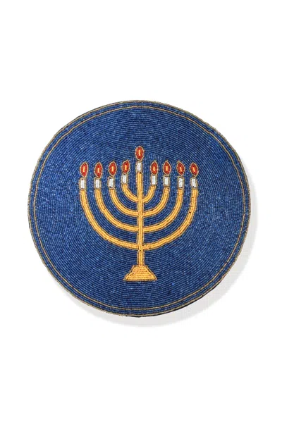 Tiramisu The "festival Of Lights" Beaded Placemat In Blue