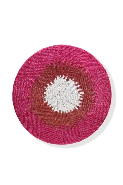 TIRAMISU THE "FUCHSIA SOLAR" BEADED CHARGER