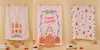 Tiramisu The "gingerbread Cheer" Artisan Kitchen Tea Towel Set - Set Of 3 In Pink
