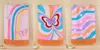 Tiramisu The "groovy Gardens" Artisan Kitchen Tea Towel Set - Set Of 3 In Multi