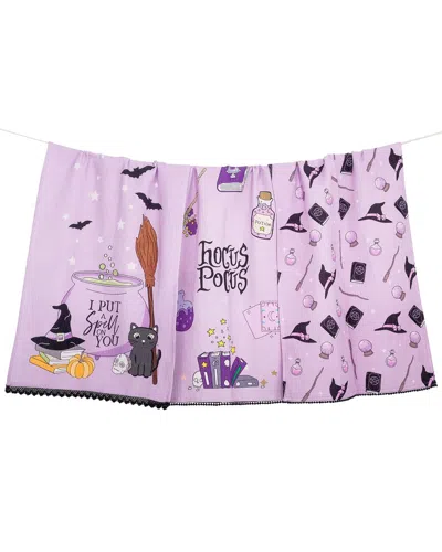 Tiramisu The Midnight Magic Kitchen Towel Set In Purple