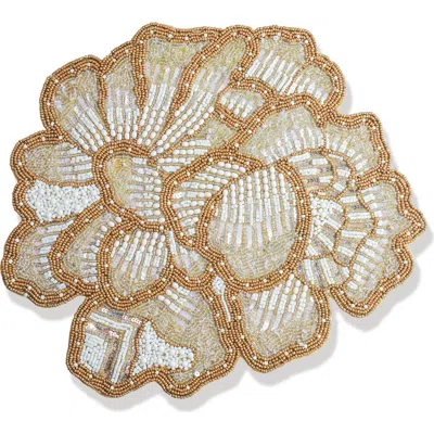 Tiramisu The Obsidian Bloom Beaded Charger In Brown