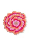 Tiramisu Peony Sunset Beaded Charger In Pink