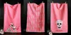 Tiramisu The "pink & Spooky" Artisan Kitchen Tea Towel Set - Set Of 3 In Pink