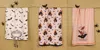 Tiramisu 3pc Wicked Whimsy Artisan Kitchen Tea Towel Set In Pink