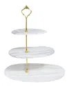 Tiramisu Three-tier Marble Resin Dessert Stand In Multi