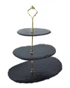 Tiramisu Three-tier Resin Dessert Stand In Black