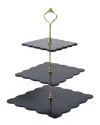 Tiramisu Three-tier Resin Dessert Stand In Black