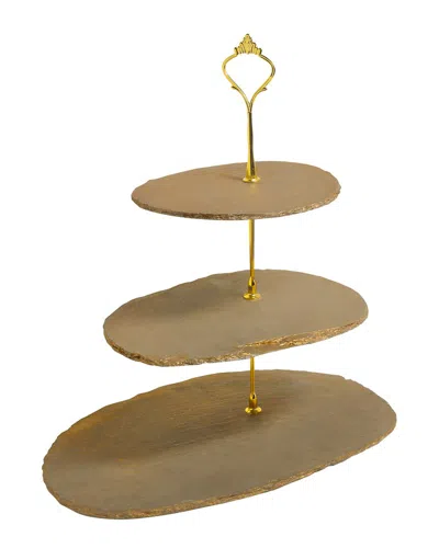 Tiramisu Three-tier Resin Dessert Stand In Green