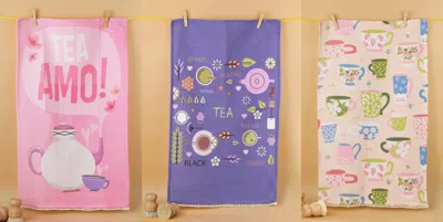 Tiramisu Time For Tea Kitchen Towel Set In Multi