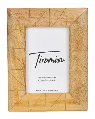 Tiramisu Timeless Wood And Brass Photo Frame