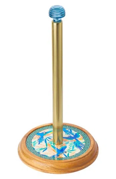 Tiramisu Tropical Aviary Enamel Paper Towel Holder In Multi