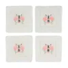 Tiramisu Tropical Elegance Embroidered Cocktail Napkins In Multi