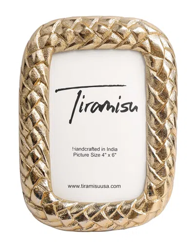 Tiramisu Verdant Pearl Mosaic Resin Photo Frame In Gold