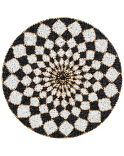 Tiramisu Victoria Beaded Placemat In Black
