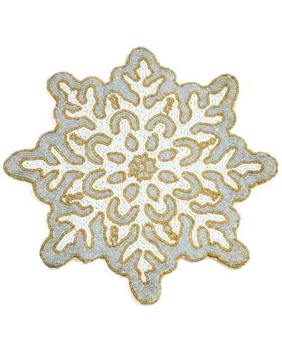 Tiramisu Winter Sparkle Beaded Placemat In Multi