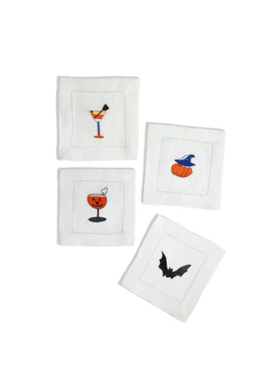 Tiramisu Witch's Brew Cocktail Napkins In White