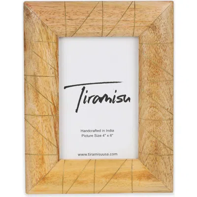 Tiramisu Wood & Brass Picture Frame In Brown