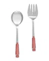 Tiramisu Wrapped In Red Salad Server Set In Red