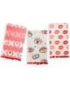 Tiramisu Xoxo Modern Romance Towel Set In Multi