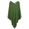 Tirillm Men's "anine" Big Cashmere Poncho- Green In Green