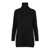 Tirillm Women's Abby A Line Long Turtle Neck Pullover, Black In Black