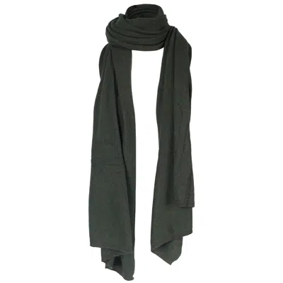 Tirillm Women's "alfie" Big Cashmere Scarf -army  Green