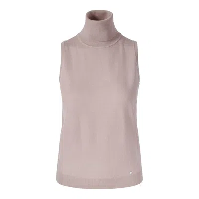 Tirillm Women's "alicia" Sleeveless Merino Wool Top- Neutrals In Pink