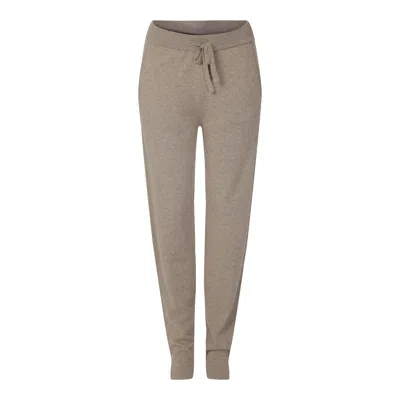 Tirillm Women's "amalie" Cashmere Jogging Pant - Brown Melange