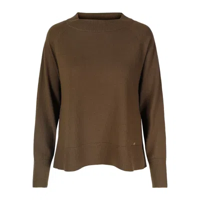Tirillm Women's "amy" A-line Merino Wool Sweater - Green