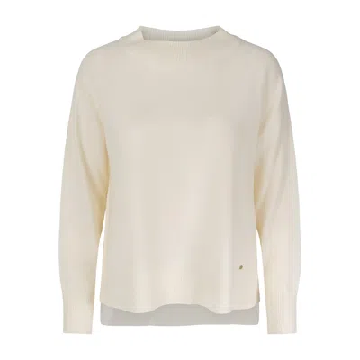 Tirillm Women's "amy" A-line Merino Wool Sweater - White