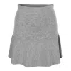 Tirillm Women's "anita" Short Merino Wool Flared Skirt - Grey Melange In Grey