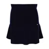 Tirillm Women's "anita" Short Merino Wool Flared Skirt- Navy Blue In Blue